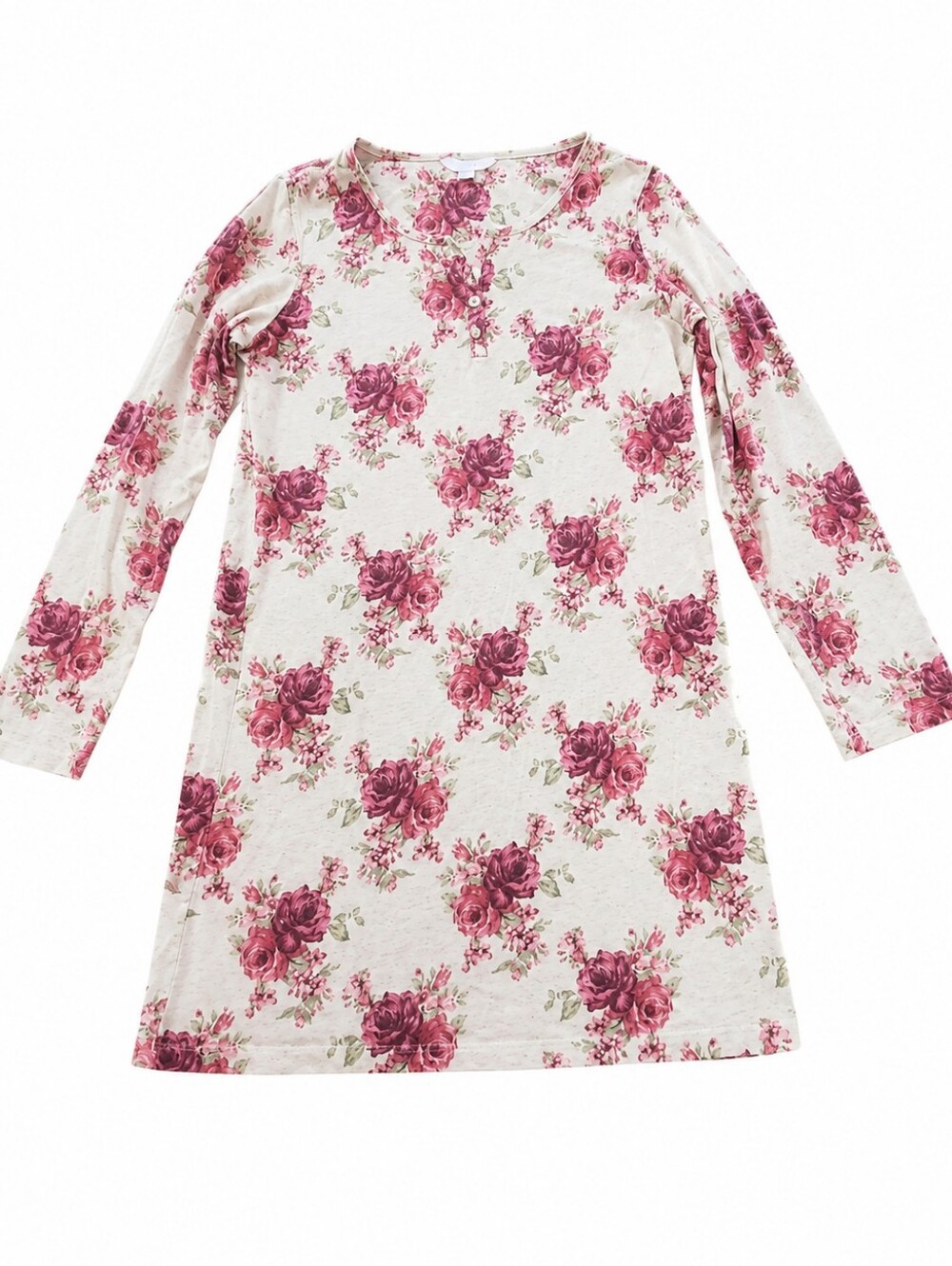 Charter Club Intimates Floral Cotton Nightgown Sleepshirt Pink S